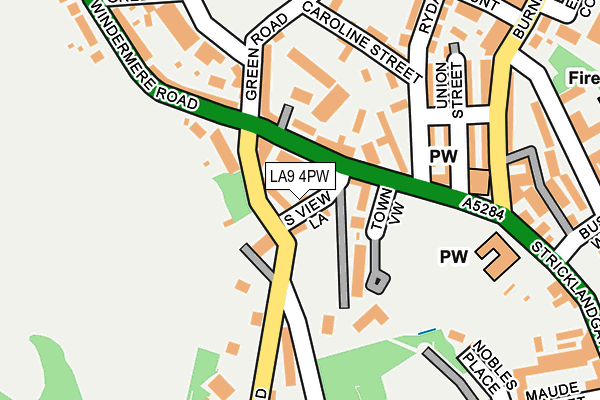 LA9 4PW map - OS OpenMap – Local (Ordnance Survey)
