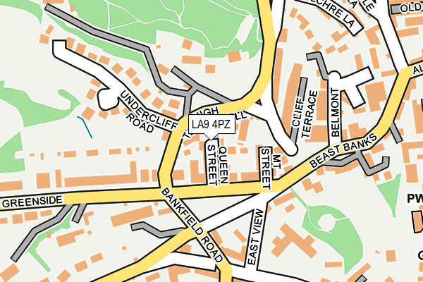 LA9 4PZ map - OS OpenMap – Local (Ordnance Survey)