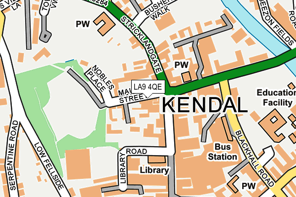 LA9 4QE map - OS OpenMap – Local (Ordnance Survey)