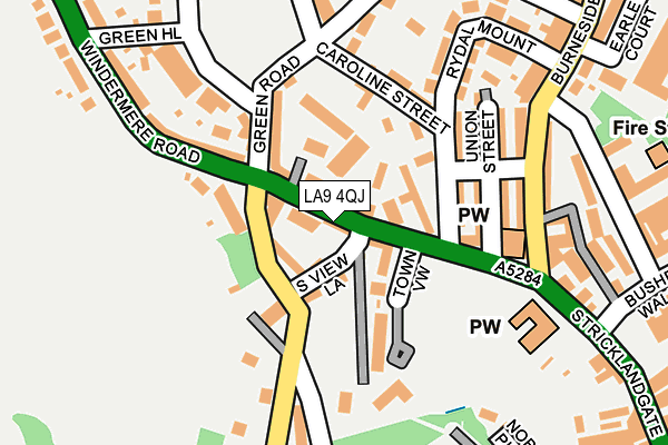 LA9 4QJ map - OS OpenMap – Local (Ordnance Survey)