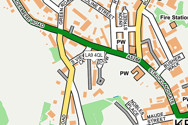 LA9 4QL map - OS OpenMap – Local (Ordnance Survey)