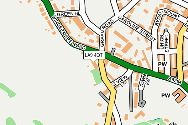 LA9 4QT map - OS OpenMap – Local (Ordnance Survey)