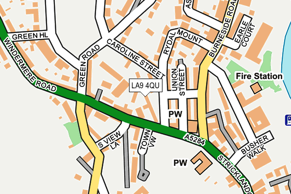 LA9 4QU map - OS OpenMap – Local (Ordnance Survey)