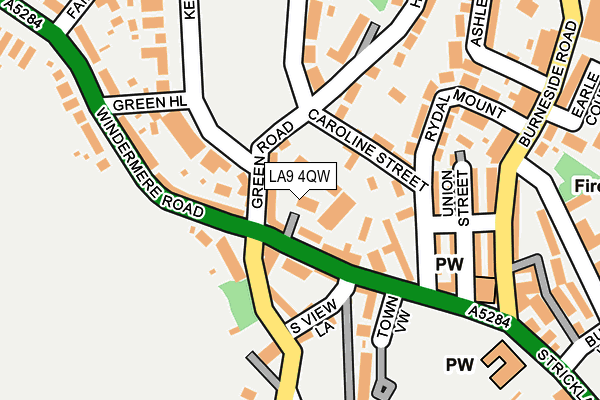 LA9 4QW map - OS OpenMap – Local (Ordnance Survey)