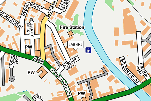 LA9 4RJ map - OS OpenMap – Local (Ordnance Survey)