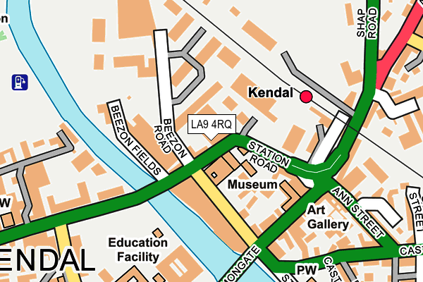 LA9 4RQ map - OS OpenMap – Local (Ordnance Survey)