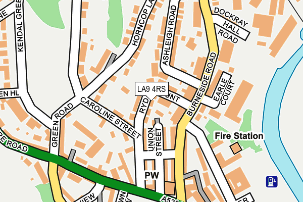 LA9 4RS map - OS OpenMap – Local (Ordnance Survey)
