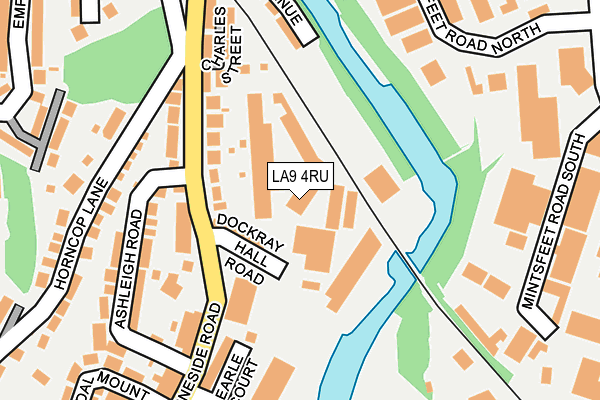 LA9 4RU map - OS OpenMap – Local (Ordnance Survey)