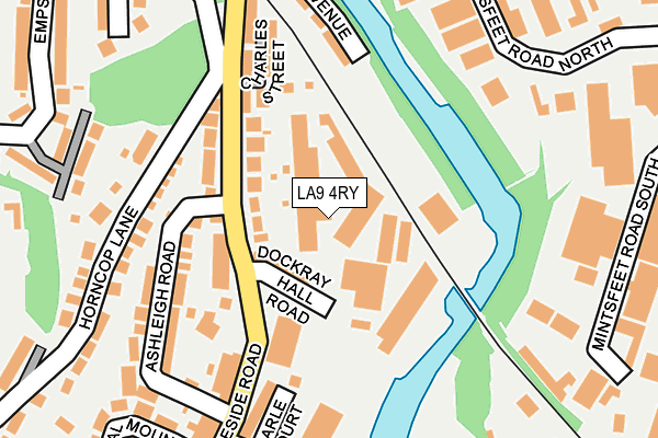 LA9 4RY map - OS OpenMap – Local (Ordnance Survey)