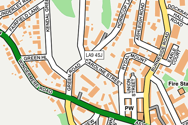 LA9 4SJ map - OS OpenMap – Local (Ordnance Survey)