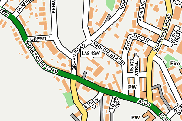 LA9 4SW map - OS OpenMap – Local (Ordnance Survey)