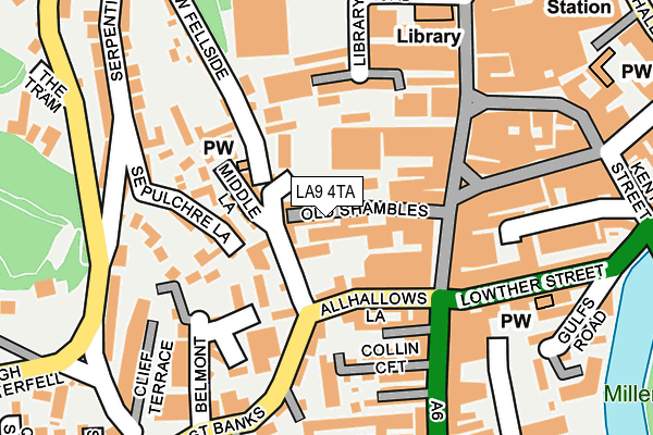 LA9 4TA map - OS OpenMap – Local (Ordnance Survey)