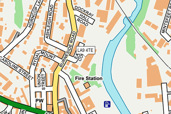 LA9 4TE map - OS OpenMap – Local (Ordnance Survey)