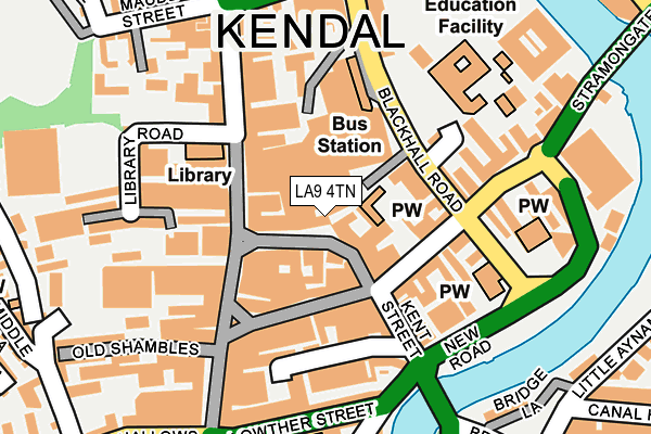 LA9 4TN map - OS OpenMap – Local (Ordnance Survey)