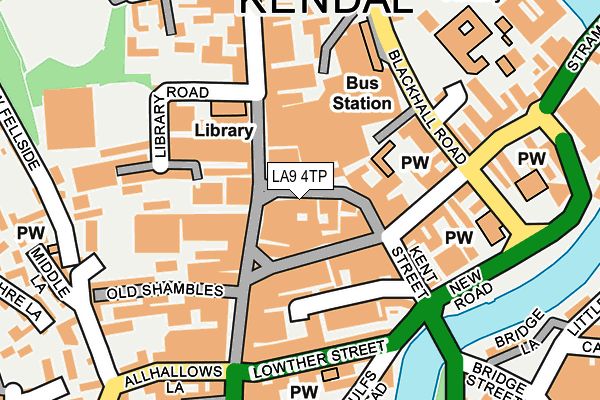 LA9 4TP map - OS OpenMap – Local (Ordnance Survey)