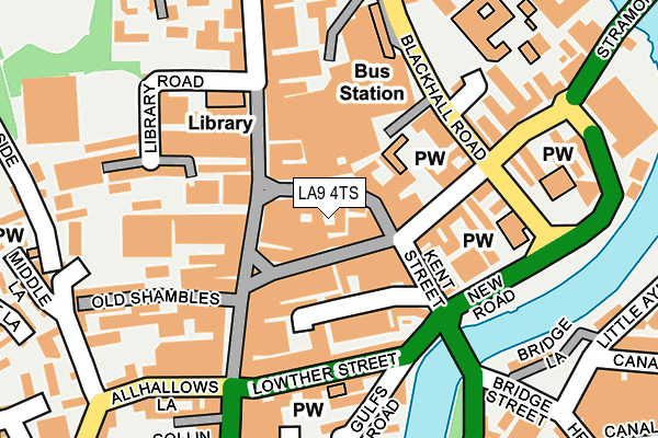LA9 4TS map - OS OpenMap – Local (Ordnance Survey)