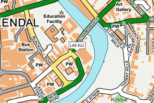 LA9 4UJ map - OS OpenMap – Local (Ordnance Survey)