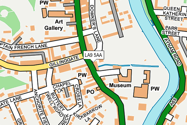 LA9 5AA map - OS OpenMap – Local (Ordnance Survey)