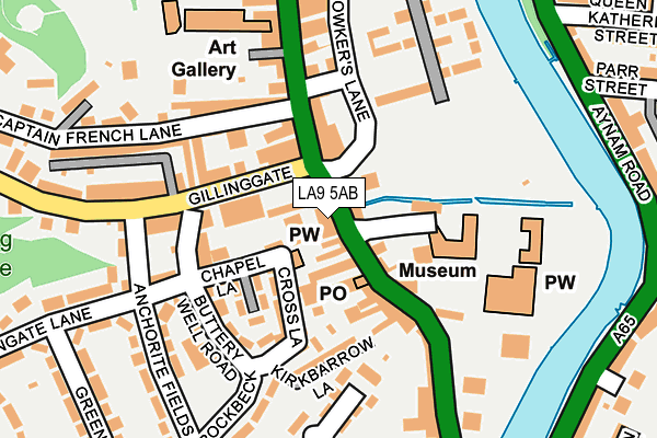 LA9 5AB map - OS OpenMap – Local (Ordnance Survey)