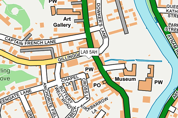 LA9 5AH map - OS OpenMap – Local (Ordnance Survey)