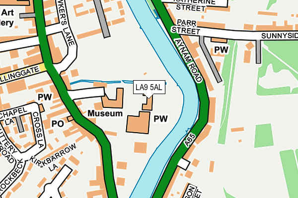 LA9 5AL map - OS OpenMap – Local (Ordnance Survey)