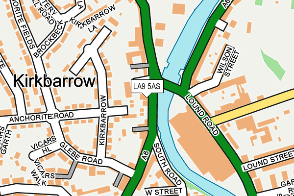 LA9 5AS map - OS OpenMap – Local (Ordnance Survey)