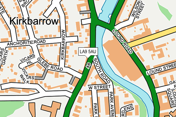 LA9 5AU map - OS OpenMap – Local (Ordnance Survey)