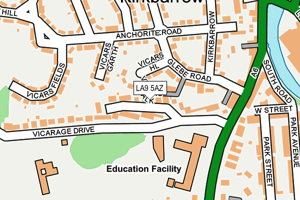 LA9 5AZ map - OS OpenMap – Local (Ordnance Survey)