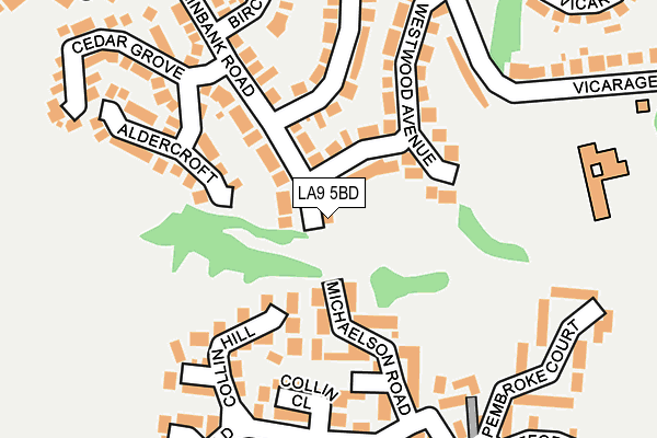 LA9 5BD map - OS OpenMap – Local (Ordnance Survey)