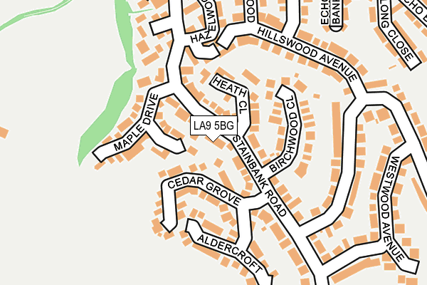 LA9 5BG map - OS OpenMap – Local (Ordnance Survey)