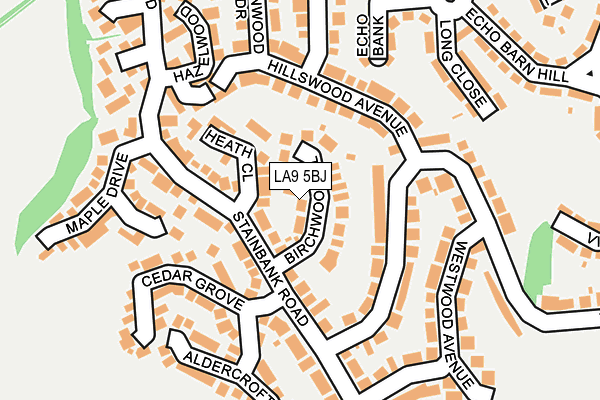 LA9 5BJ map - OS OpenMap – Local (Ordnance Survey)