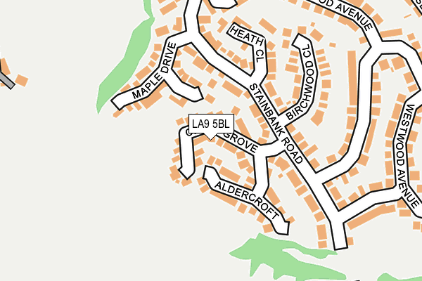 LA9 5BL map - OS OpenMap – Local (Ordnance Survey)