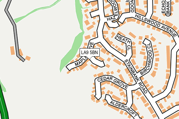 LA9 5BN map - OS OpenMap – Local (Ordnance Survey)