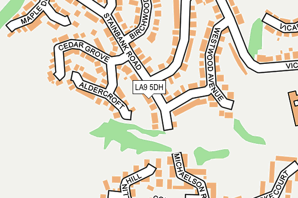 LA9 5DH map - OS OpenMap – Local (Ordnance Survey)