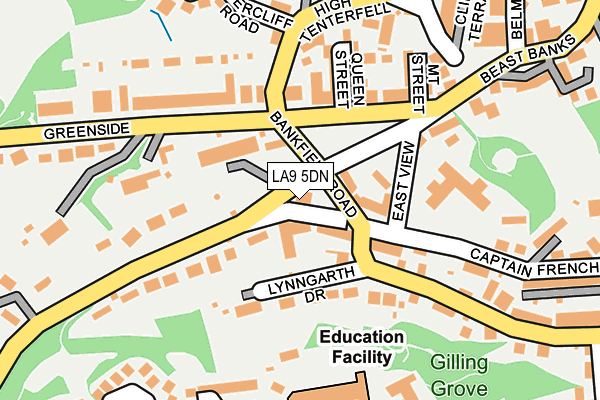 LA9 5DN map - OS OpenMap – Local (Ordnance Survey)