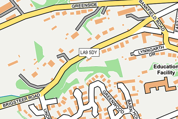 LA9 5DY map - OS OpenMap – Local (Ordnance Survey)