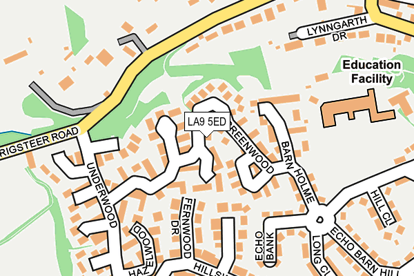 LA9 5ED map - OS OpenMap – Local (Ordnance Survey)