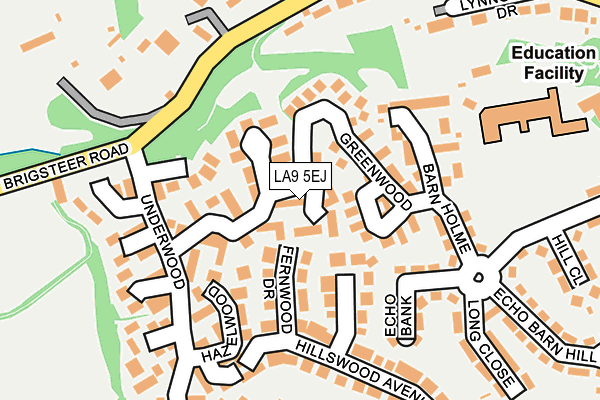 LA9 5EJ map - OS OpenMap – Local (Ordnance Survey)