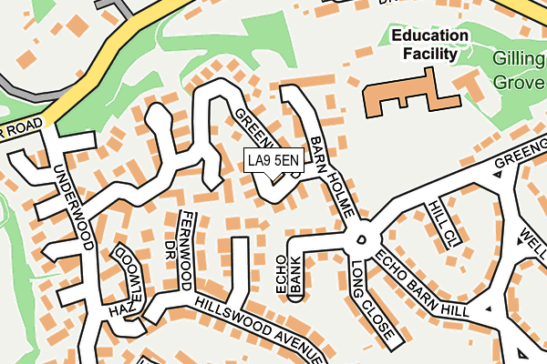 LA9 5EN map - OS OpenMap – Local (Ordnance Survey)