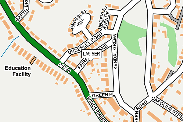 LA9 5ER map - OS OpenMap – Local (Ordnance Survey)