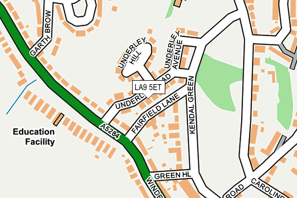 LA9 5ET map - OS OpenMap – Local (Ordnance Survey)