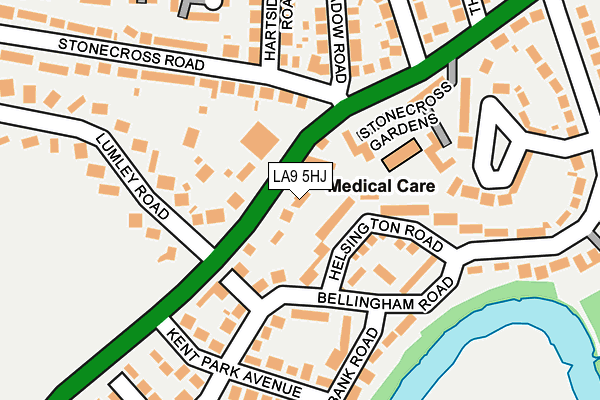 LA9 5HJ map - OS OpenMap – Local (Ordnance Survey)