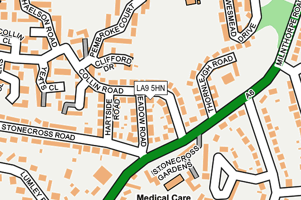 LA9 5HN map - OS OpenMap – Local (Ordnance Survey)