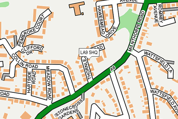 LA9 5HQ map - OS OpenMap – Local (Ordnance Survey)