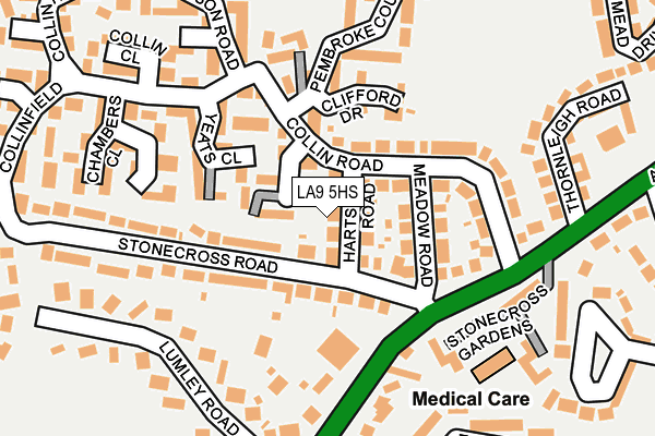 LA9 5HS map - OS OpenMap – Local (Ordnance Survey)