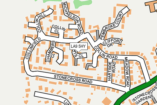 LA9 5HY map - OS OpenMap – Local (Ordnance Survey)