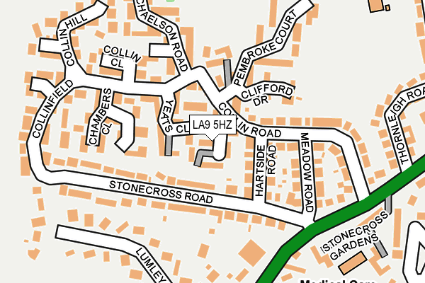 LA9 5HZ map - OS OpenMap – Local (Ordnance Survey)