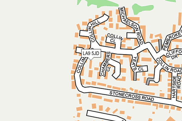 LA9 5JD map - OS OpenMap – Local (Ordnance Survey)