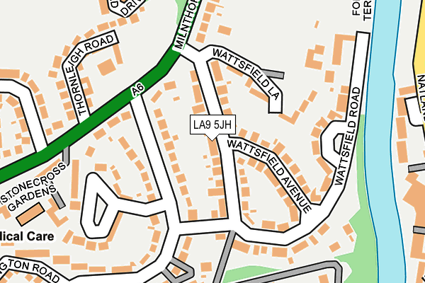 LA9 5JH map - OS OpenMap – Local (Ordnance Survey)