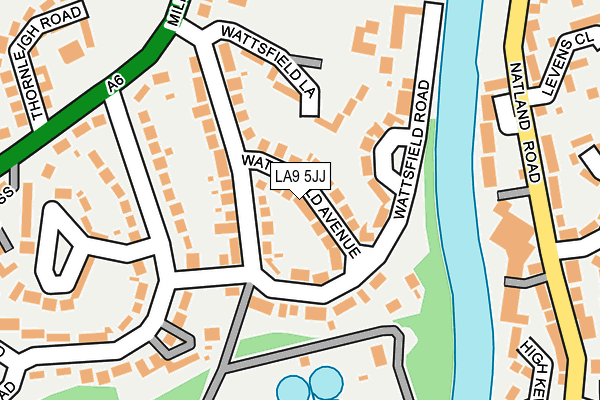 LA9 5JJ map - OS OpenMap – Local (Ordnance Survey)